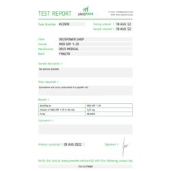 MOD GRF 1-29 (TETRASUBSTITUTED 29-AMINO ACID PEPTIDE HORMONE) | Deus Medical