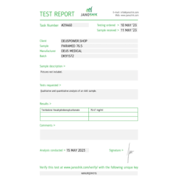 PARAMED 76.5 (TRENBOLONE HEXAHYDROBENZYLCARBONATE) | Deus Medical