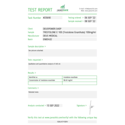 TRESTOLONE E 100 (TRESTOLONE ENANTHATE) | Deus Medical